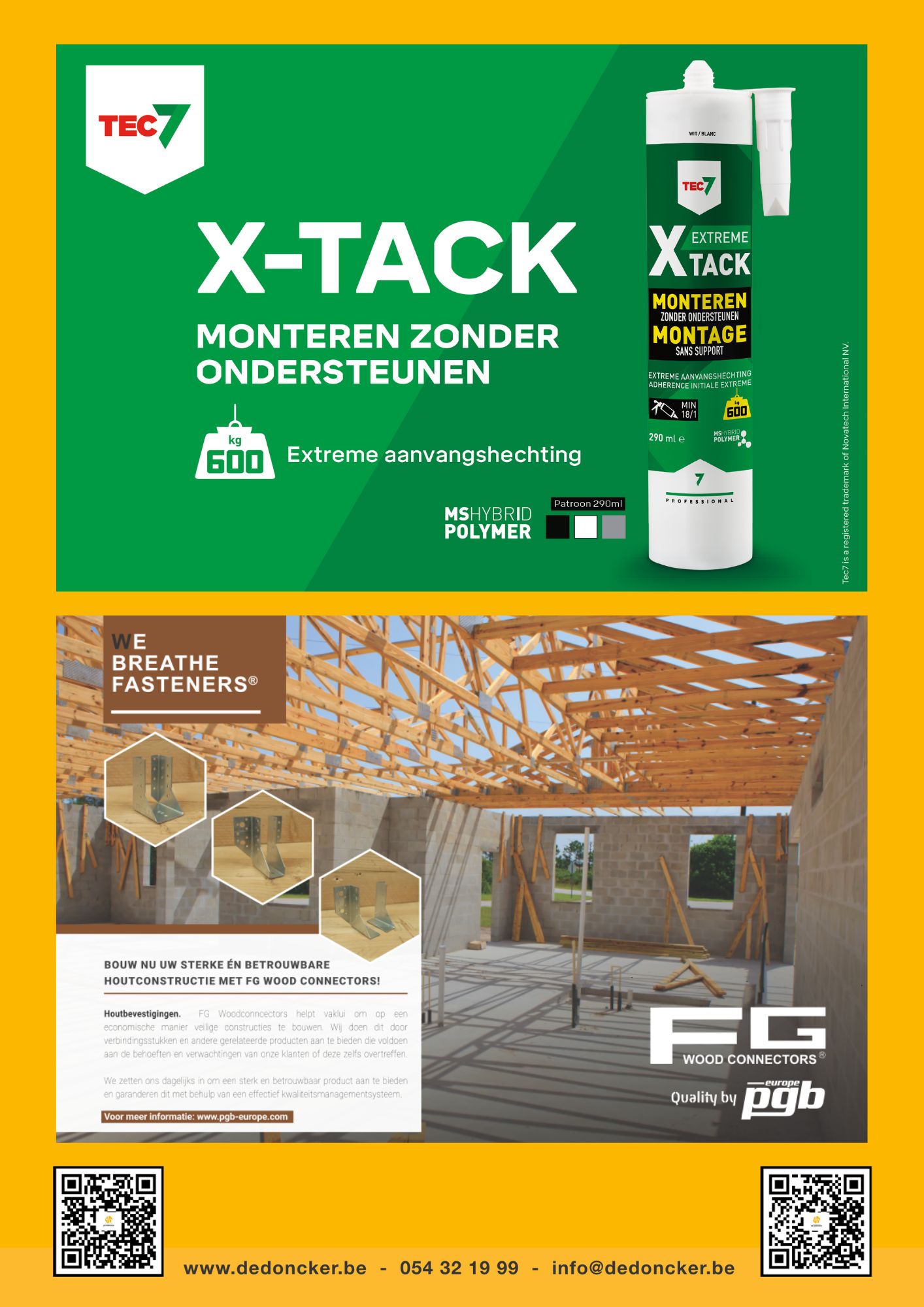 facturatieflyer september - oktober flyer X-tack & FG Wood Connectors